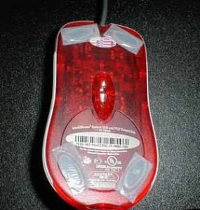 Mouse with Teflon Mouse Tape